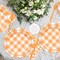175 PCS Orange Gingham Plates(Orange Gingham)9.8 x 7.8 x 1.2 inches
